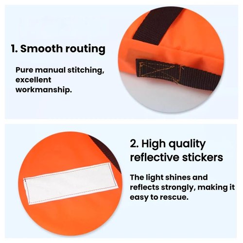 Boat Throwable Flotation Device 18x14in High Buoyancy Boat Throw Cushion with Strap Water Proof Throwable Flotation Device for Boating Swimming & Rescue Boat Throwable Flotation Device (Orange)