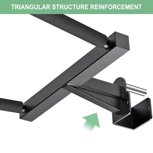 SELEWARE Y-Shaped Dip Bar for 3"x3" Power Rack with 5/8" or 1" Holes, Heavy Duty Dip Bar Attachment with Non-Slip Grips, Squat Rack Accessories for Home Gym Strength Training & Upper Body Workouts