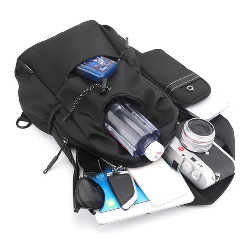 OKKID small waterproof sling bag with water bottle holder crossbody sling backpack for men women chest bag for hiking travel