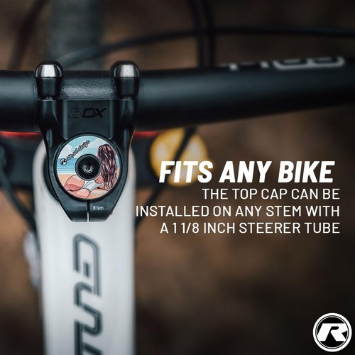 Riesel Design - Headset Stem Top Cap 1-1/8 for MTB Road Mountain Bike - Super Light Weight, UV Resistant, Print, 100% Carbon - Easy Installation - Made in Germany - Donut MK II