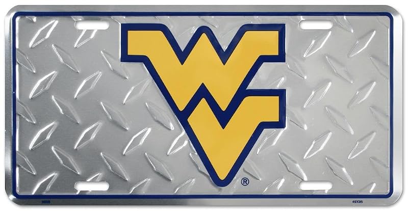 West Virginia University Diamond Cut License Plate