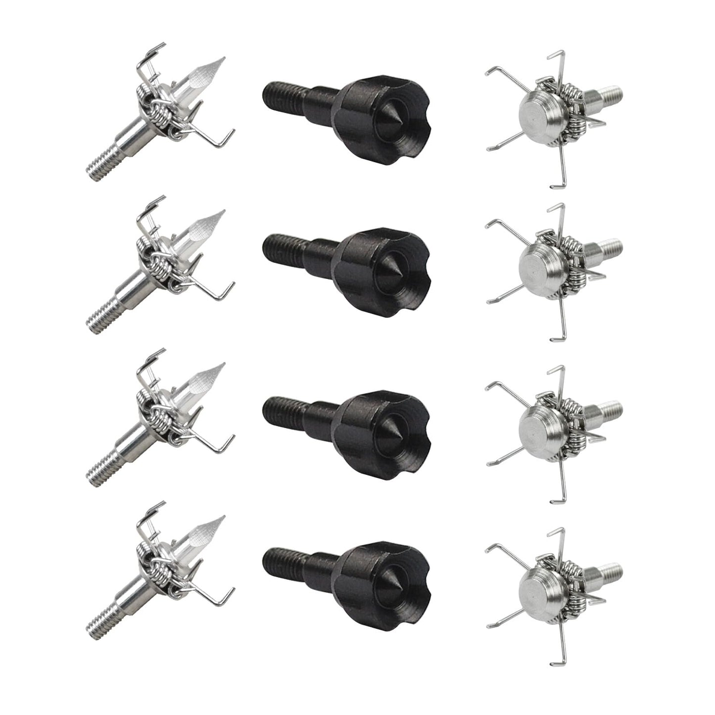 TY Archery Broadheads 100 Grain Hunting Small Game Judo and Hammer Mixed 12PK Arrow Tips Screw-in Arrowheads