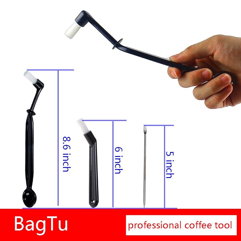 Coffee Cleaning Brush Set for Espresso Group Head with Spoon Tool – Pack of 3