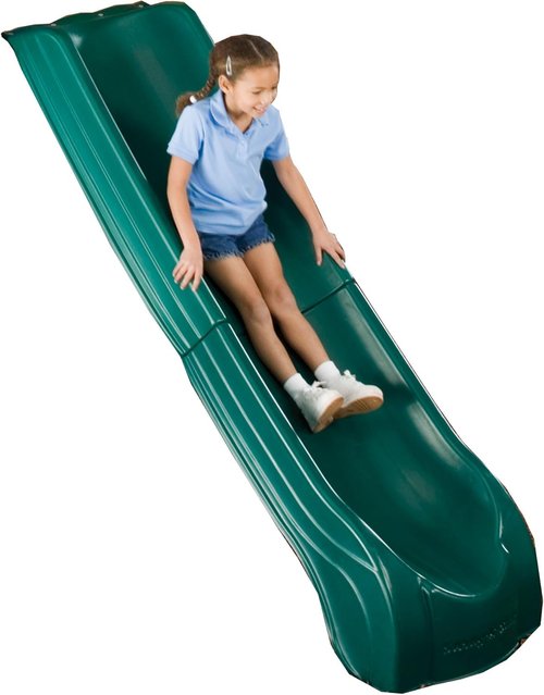 Slide Summit Slide - Green Mounts to a 4' Platform, Two-Piece Design to Help Prevent Sagging and Warping