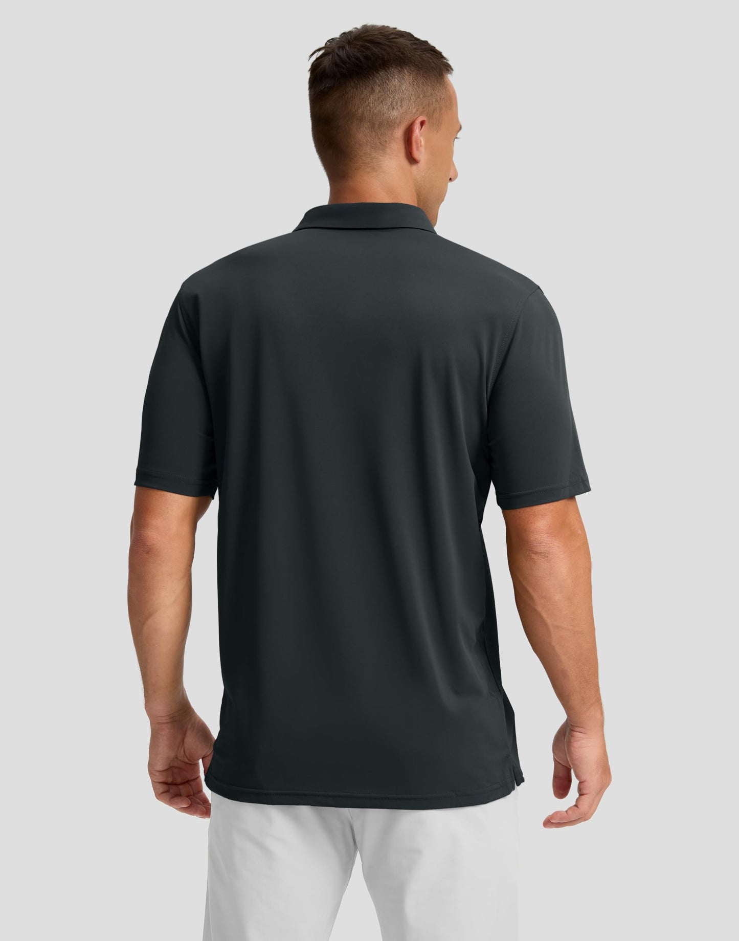 Men's Golf Shirts Dry Fit Moisture Wicking Performance Short Sleeve Collared Polo Shirts for Casual Athletic Business (Black Galaxy, 4XL)