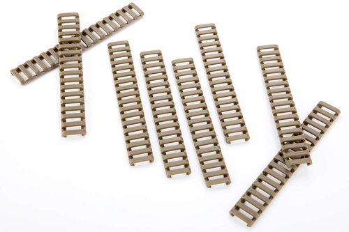 8 Pack Picatinny Rail Polymer Rail Accessory for Easy Installation Dark Earth