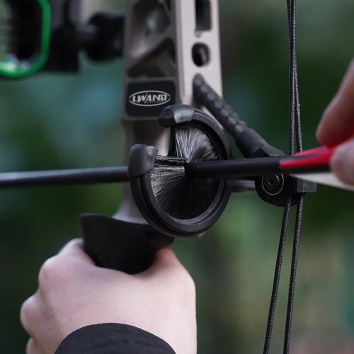 LWANO Archery Arrow Rest Capture Brush Whisker Biscuit Arrow Rest for Compound Bow and Recurve Bow Hunting Shooting Targeting - Black