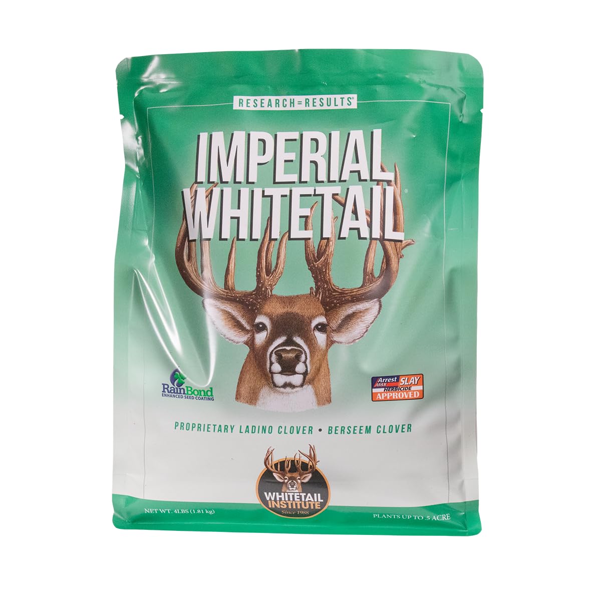Whitetail Institute Imperial Clover Food Plot Seed (Spring and Fall Planting), 4-Pound (1/2 Acre)