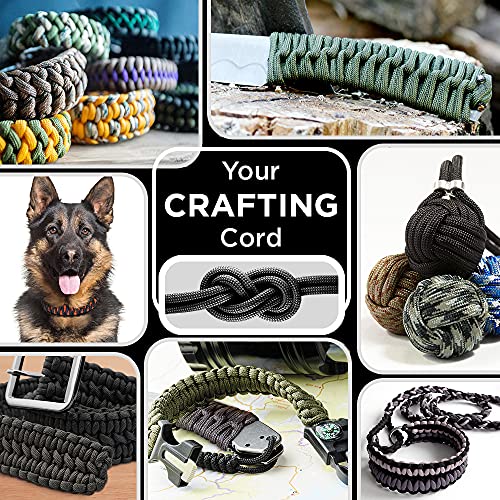 Paracord Rope 550 lb 4mm - Red (Fire) 100 ft Utility Camping Cord