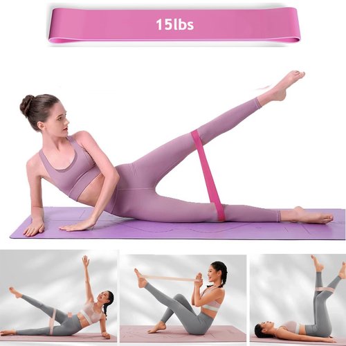 Nuplot Pilates Essentials Kit for Women - Better Yoga Pilates Kit for Home Workouts with Pilates Ring and Ball Set, Booty Bands, Figure 8 Resistance Band, Yoga Band for Stretching (Pink)