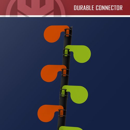 KNINE OUTDOORS AR500 Dueling Tree Target Kit, 6-Piece 3/8" Thickness Steel Paddles in 6" Diameter, Steel Target for Shooting