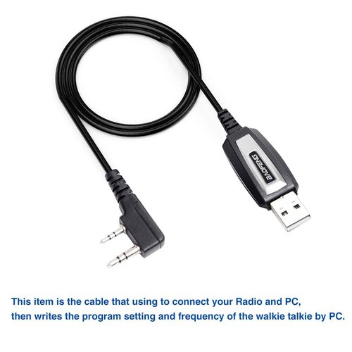 USB Baofeng Programming Cable CH340 Chip Compatible With Baofeng UV-5R BF-F8HP Pro 5RM GM-15PRO UV-32 GMRS UV-5G Plus GM21 K5PLUS AR-152 UV-21R Quansheng UV-K5 8 Ham Radio Accessories