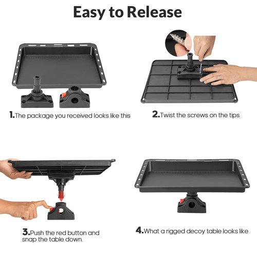 QualyQualy Boat Cutting Board Bait Cutting Table for Boat, Fish Cleanning Station with Side Deck Mount, Fishing Fillet Table with Plier Storage and Knife Slot, UV-Resistant Engineered Nylon