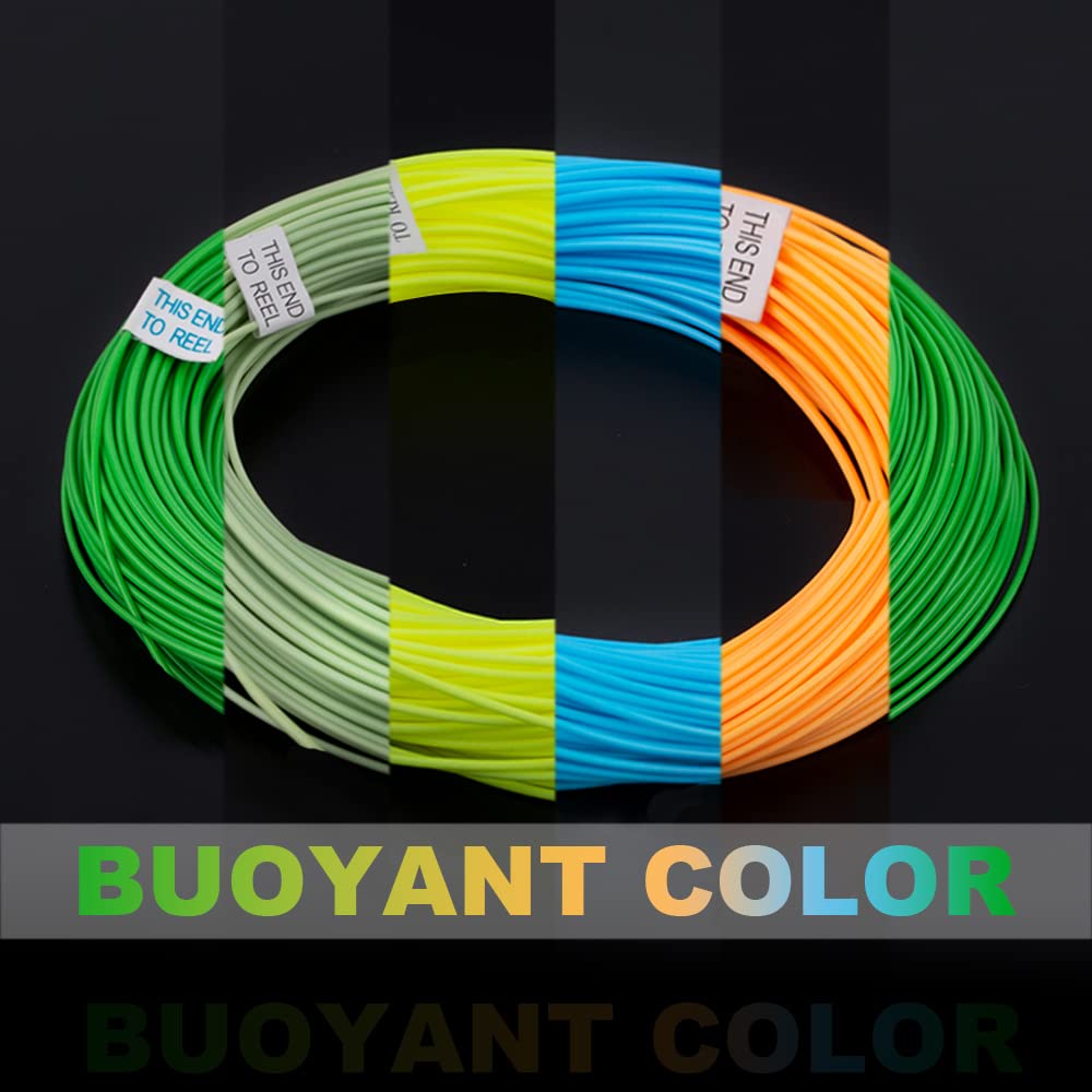 HERCULES Fly Fishing Line Floating Weight Forward Fly Line with Double Welded Loop, Teal Blue, WF5F 100FT
