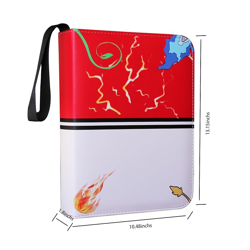 Trading Card Binder Deluxe – Premium 9-Pocket Album with 900 Pockets, Red & White Variation