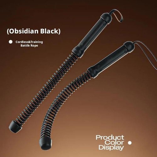 Battle Ropes for Home Gym, Weighted Battle Ropes, Professional Portable Black Exercise Rope, Exercise Training Rope, Portable Workout Ropes for Working Out, Strength Workout (Black)