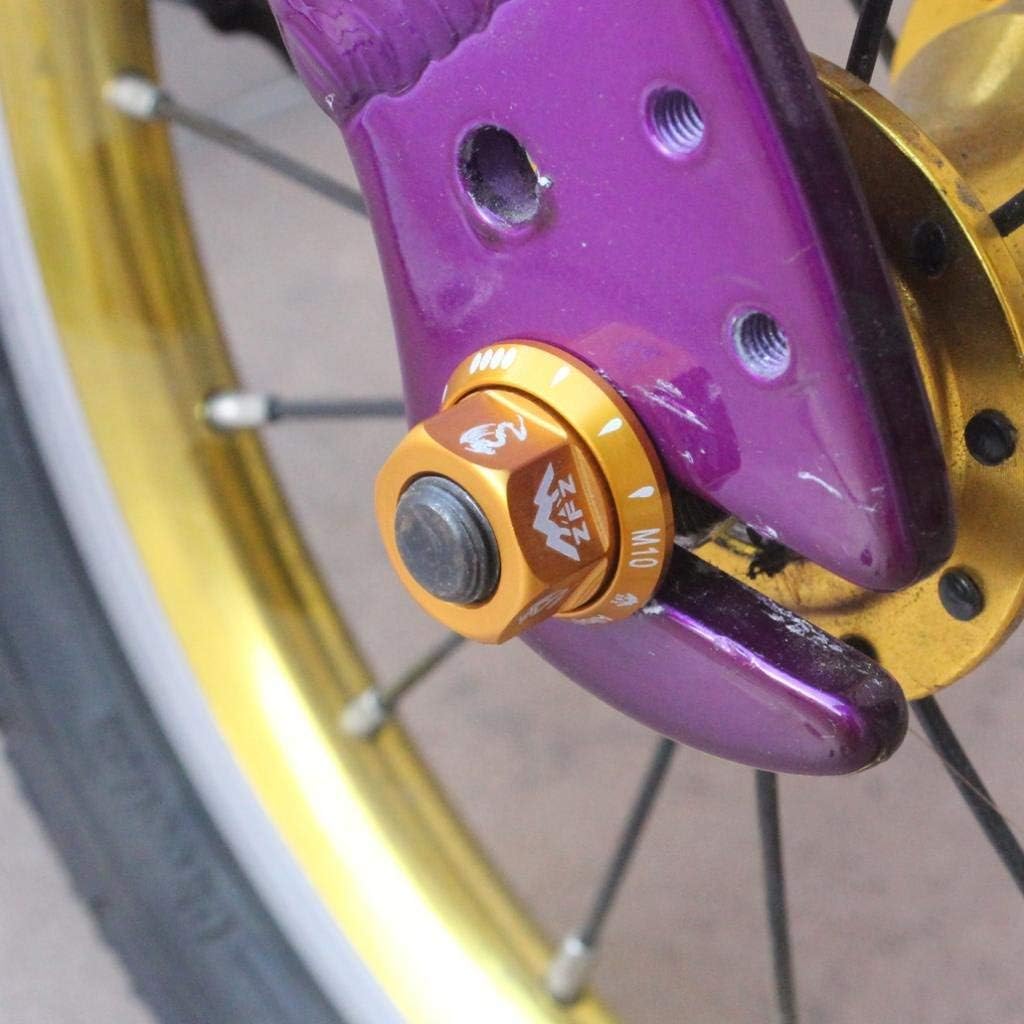 2 Pieces Bike Nuts Rear Hub Axle Stainless Steel Nuts Flange Mountain fit for BMX Fixie M10 Axle Screw