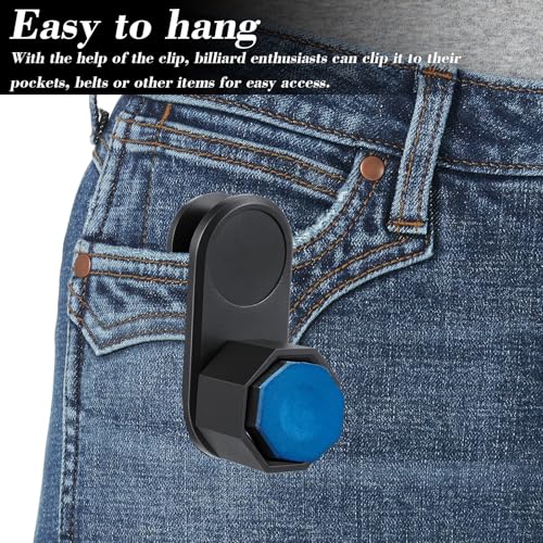 Magnetic Pool Chalk Holder with Belt Clip for Billiard & Snooker