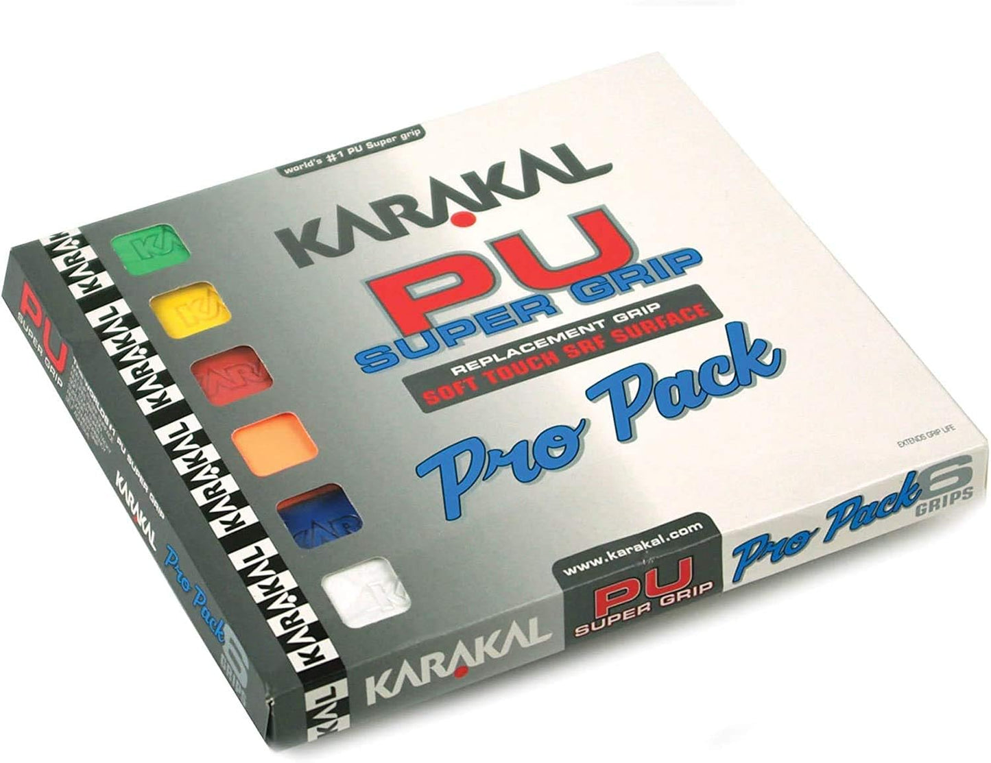 Karakal DUO Supergrip replacement racquet grip - tennis/badminton/squash - Random Colour x 6