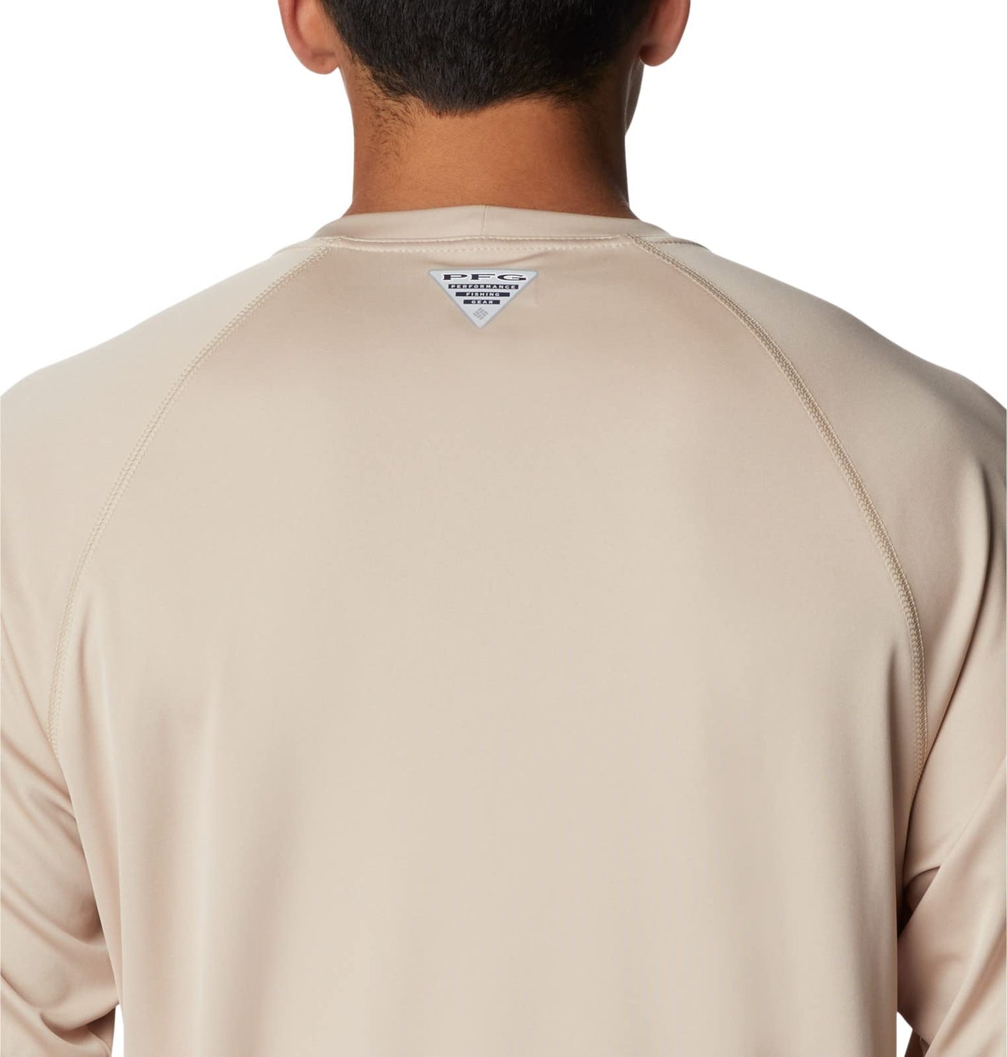 Columbia Men's Terminal Tackle Long Sleeve Shirt, Ancient Fossil/Carbon Logo, 6X Big