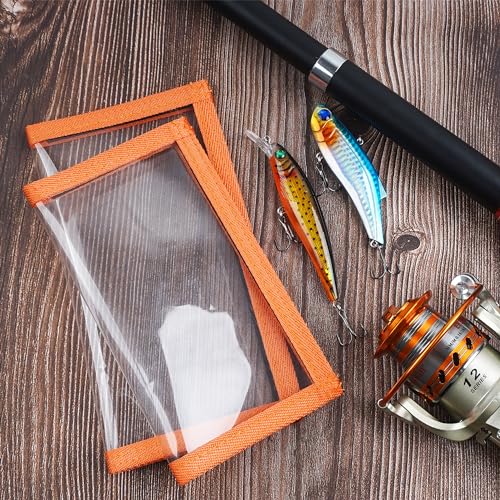 Fishing Lure Wraps Covers - Medium Orange PVC Bait Protector 4 Pack
