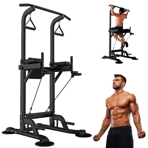 Tappio Power Tower Pull Up Bar for Home Gym, Multi Functional Pull Up Bar Stand Dip Bar Station, Adjustable Height Workout Dip Station Strength Training Fitness Equipment