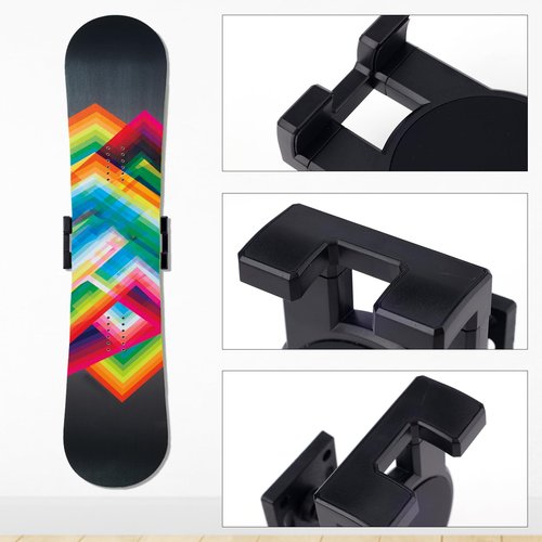 BOXOB Skateboard Deck Wall Mount, 360-Degree Rotating Skateboard Wall Hanger Stand Floating Snowboard Holder Shelf Horizontal Skate Deck Display Rack for Skateboarder Collector