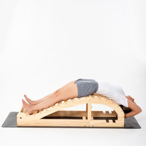 Iyengar Yoga Viparita Dandasana Bench – Wooden Back Bending Bench for Deep Stretching and Flexibility | Large Back Bender for Enhanced Support
