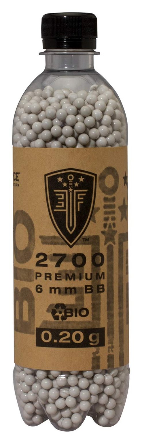 Elite Force Umarex Premium Biodegradable 6mm Airsoft BBS Ammo.20 Gram, 2700 Count, White, 2279-BIO