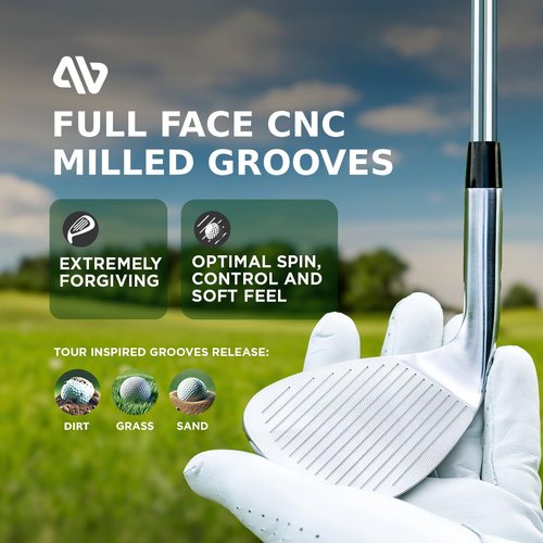 ALVO GOLF Premium Golf Wedges 52/56/60 Sets or Individual Wedges - 52 degree Gap Wedge, 56 degree Sand Wedge, 60 degree lob Wedge Golf Club - Pitching Wedge for Men Right Hand - Wedges Golf - Max spin
