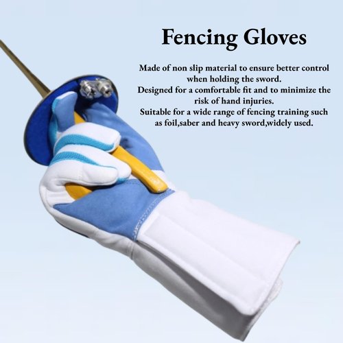 EIMSOAH Fencing Training Gloves, Non Slip, Saber Fencing Gloves, Foil Epee Fencing Gloves, Fit Fencing Gloves for Saber Foil Epee Training (L), Large