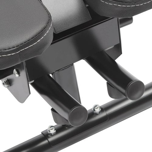Dfmyhked Smart Ab Machine, Abdominal Workout Crunch Fitness Exercise Workout (Silver/Black) for Home Gym with 330lbs Load Capacity & LED Progress Tracking