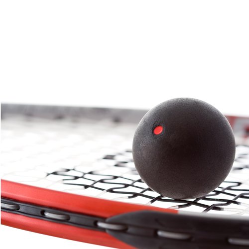 Flylin Single Dot Squash Ball, Squash Balls High Bounce for Competition Training, 37mm Beginner Sports Squash Ball Pack of 3 (Single Red Dot)