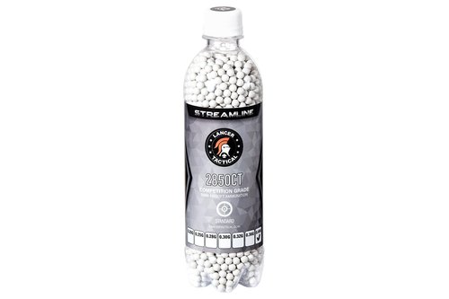 Lancer Tactical 2,850 Round 6mm Airsoft Pellets 0.20g-0.40g, Bottle Size Streamline Competition Grade BBS - Made in Taiwan (0.40g)