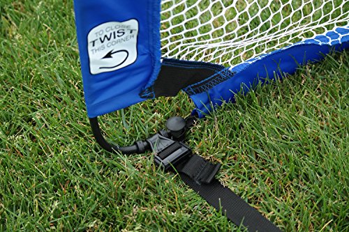 PUGG 4 Foot Pop Up Soccer Goal, Portable Training Football Knitted Poly Net Equipment, The Original Pickup Game Goal, Includes Two Goals & Bag