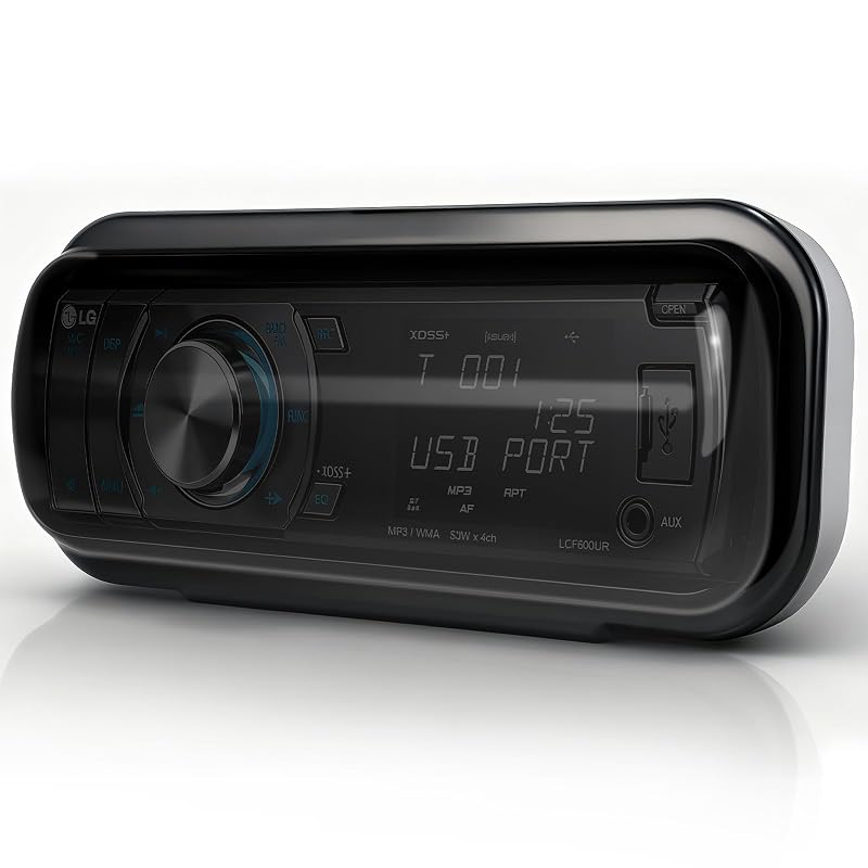 Herdio Marine Radio Cover, Water-Resistant, Smoke-Tinted Flip-Open Door