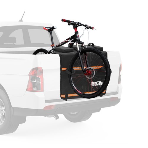 MDSTOP Tailgate Pad for Mountain Bike, Truck Tailgate Bike Protector with Reflective Strips, Scratch Resistant Pad Carries Up to 2 Bicycles, E-Bikes, BMX&Road Bikes (Black, M)
