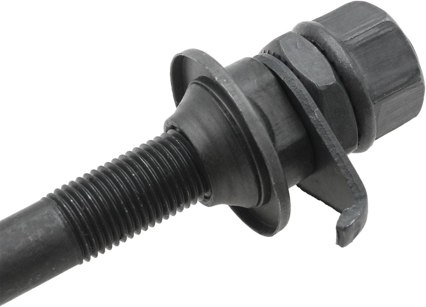 1PCS Bike Axle 150mm Bicycle Multiple Speed Front Hub Axle 3/8 Inch Black Bike Axle Replacement 26 TPI Hub Shaft Conical Lock Nut Washer Kit Bicycle Parts Accessories