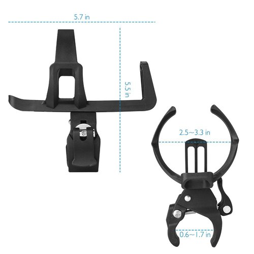 Accmor Bike Water Bottle Holders No Screws, Universal Bike Cup Holder, 360 Degree Rotatable Bike Water Bottle Cage, Water Bottle Holders for Kids Bike Adult Bike, Black