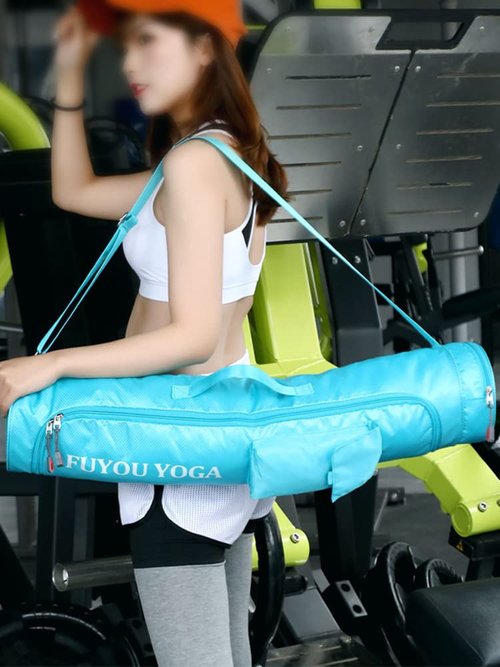 Yoga Mat Bag with Adjustable Strap Exercise Mat Bag with Storage Pockets Large Yoga Carrier Portable Carry Case Bags Smooth Zippers for Men Women Fitness 77cm × 15cm