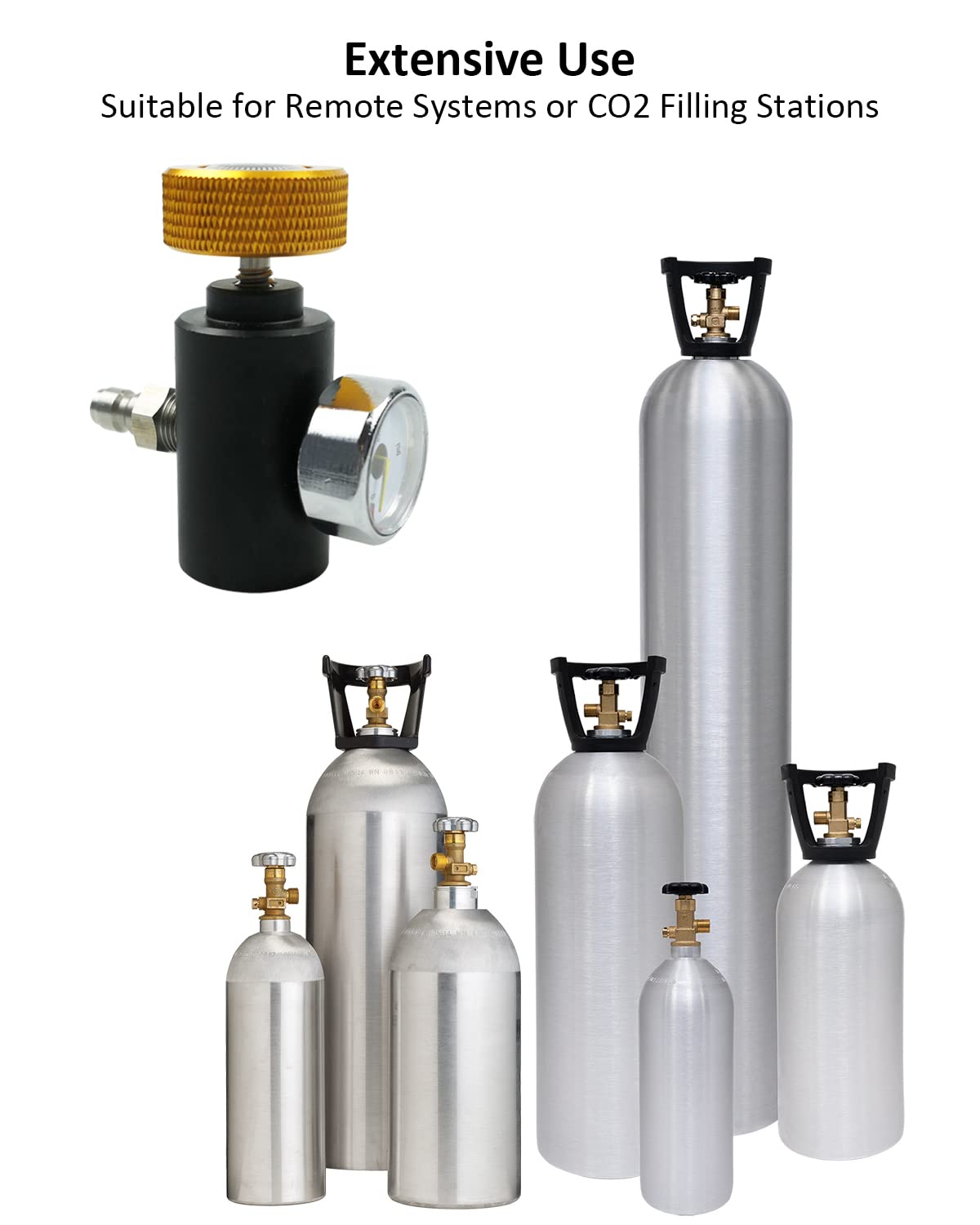 SZRKRLA Paintball Co2 Tank Adapter Compressed Air Fill Station Remote Switch ASA Adapter with 3000psi Gauge