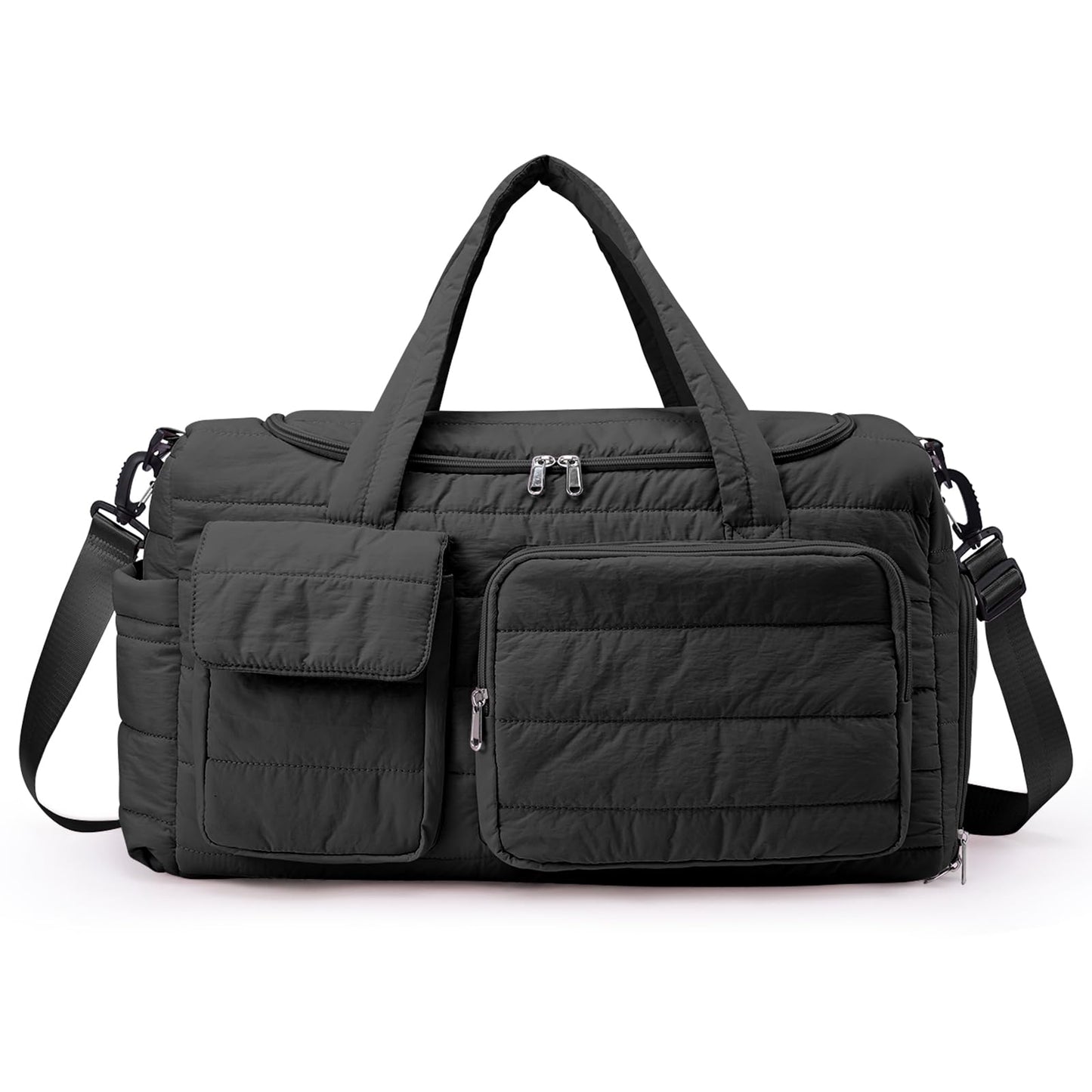 Small Gym Bag for Women, Travel Duffle Bag Carry On Weekender Bag with Shoe Compartment