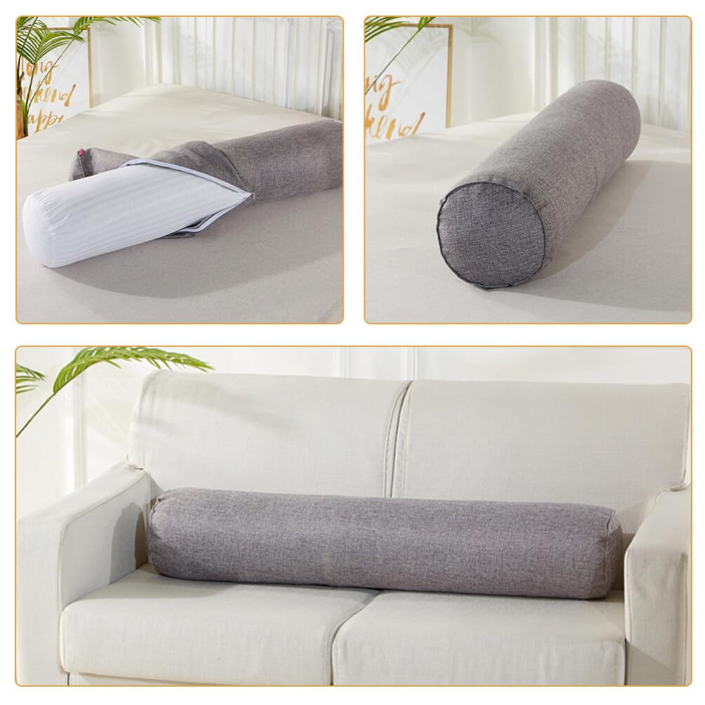 Ipetboom Yoga Bolster Pillow: Rectangular Yoga Bolster Cushion Meditation Cushion Cotton Footrest Pillow Yoga Support for Women Yoga Lovers Sitting On Floor