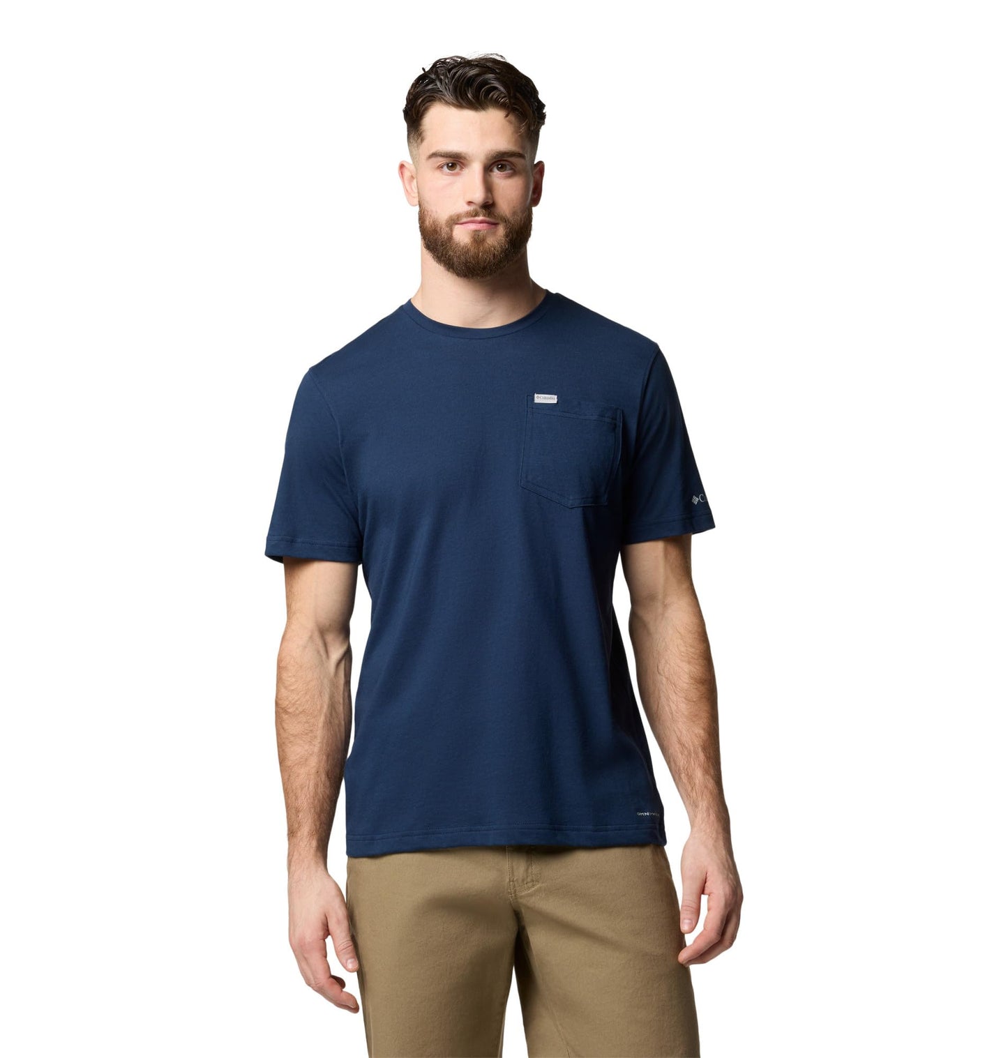 Columbia Men's Thistletown Hills Pocket T-Shirt, Collegiate Navy Heather, Large