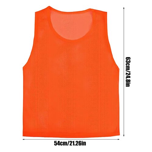 Football Bibs for Adult Kids, Lightweight Mesh Sports Vest, Breathable Team Practice Vests, Sleeveless Training Bibs for Soccer Basketball Baseball Volleyball
