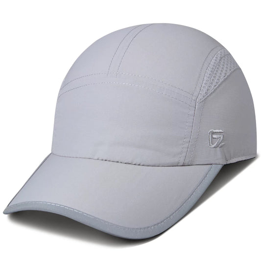 GADIEMKENSD Womens Hats Baseball Cap UPF 50+ Sun Quick Dry Lightweight Breathable Trucker Hat Outdoor Hiking Fishing Run Golf Sports Dad Mesh Reflective Running Hats Ponytail for Women Light Gray