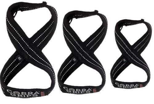 Deadlift Straps Best Straps ON The Market Figure 8 Lifting Straps The #1 Choice for Power Lifters weightlifters workout Enthusiasts (70 cm Up to 8.0" Wrist Circumference, Black with White Strips)