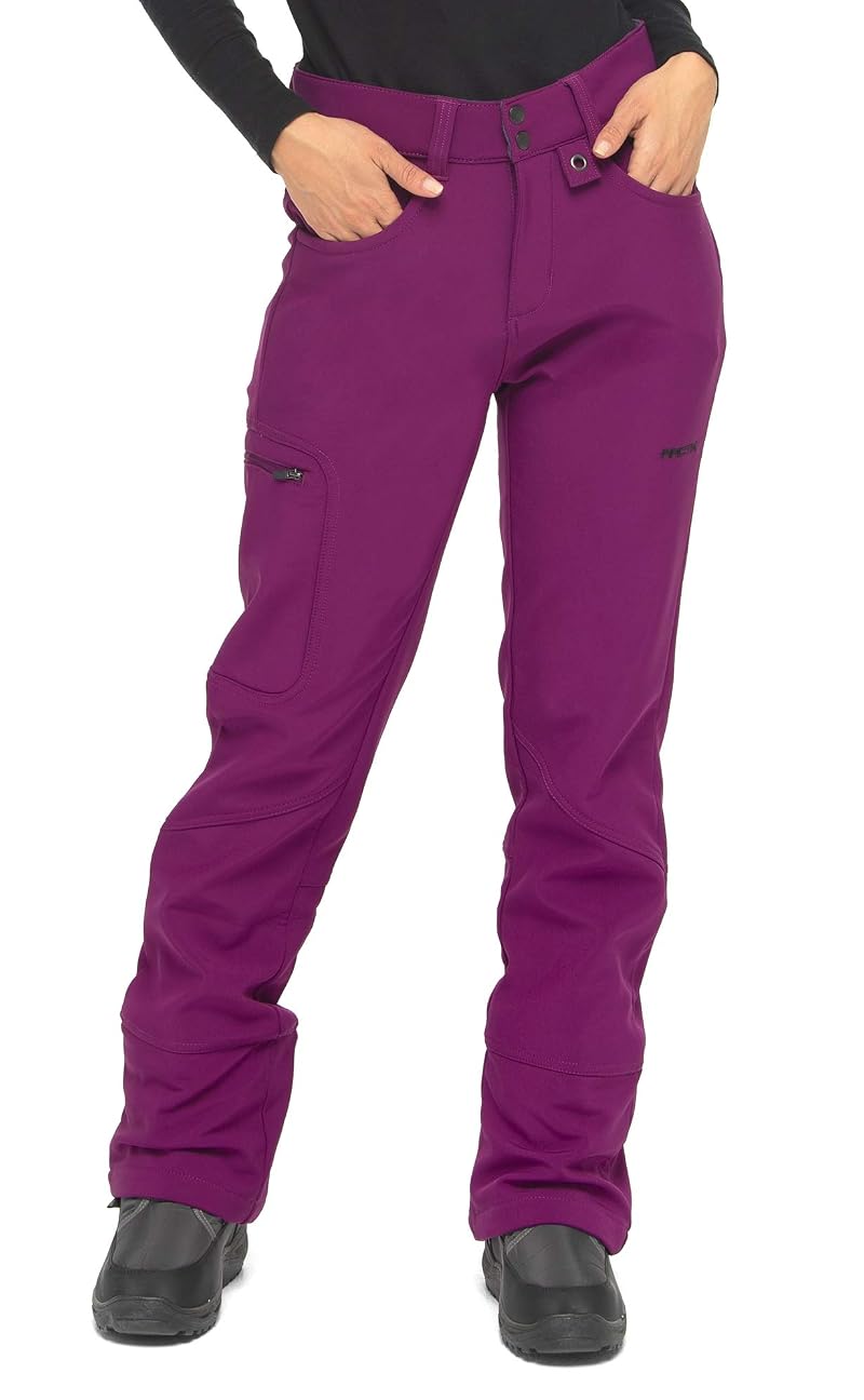Arctix Women's Sarah Fleece-Lined Softshell Pants Plum, Large/31" Inseam
