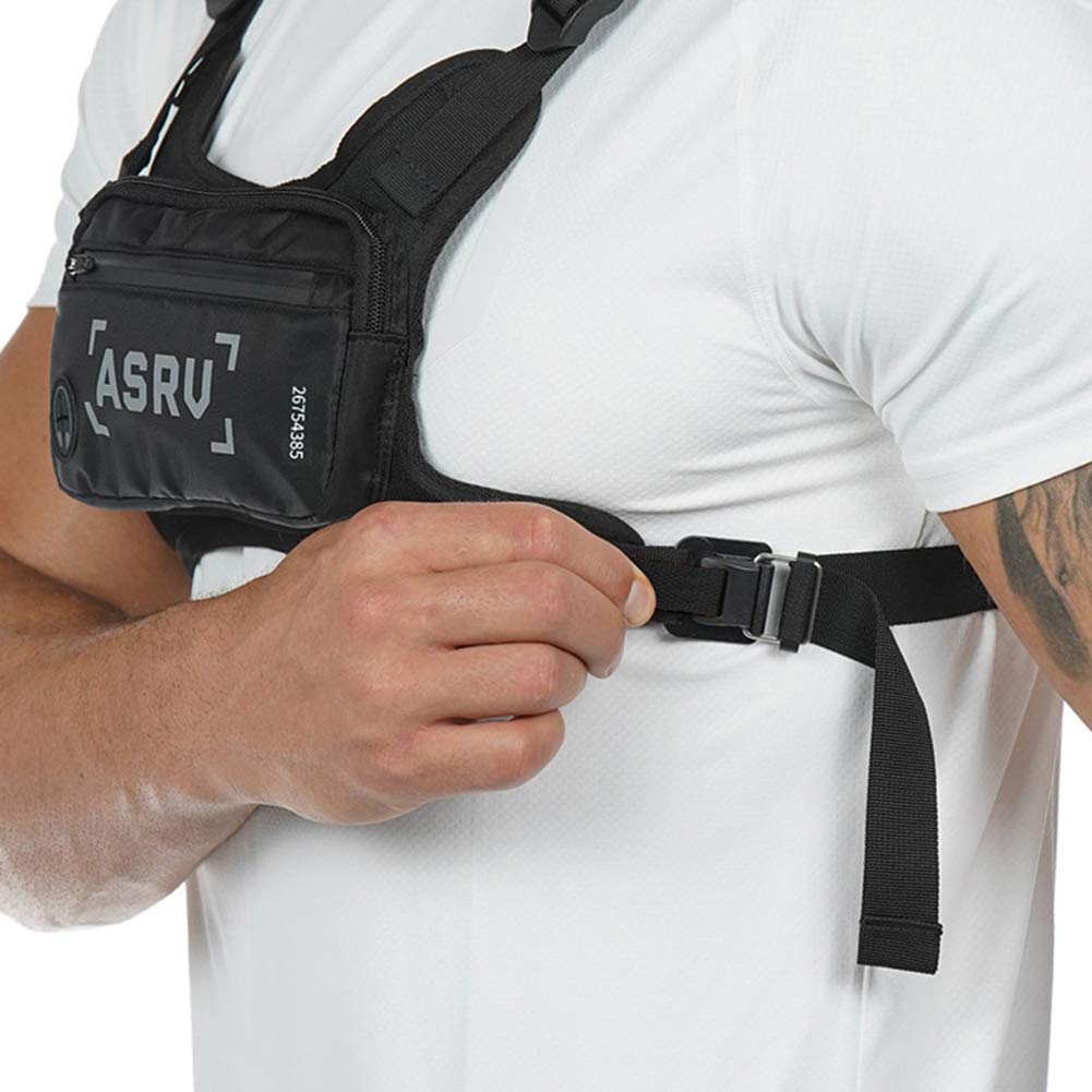 Chest Bag For Men, Tactical Chest Pack, Waterproof Lightweight Running Vest Bag for Outdoors Workout Traveling Running Hiking Cycling