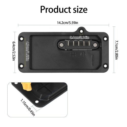 Shurhome Male Side Discharge Plate Female Discharge Port for DCH-009 Battery 5 Pin Connection Board Battery Discharge Connector